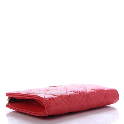 Chanel Caviar Quilted Zipped Key Holder Case Red 4 of 8