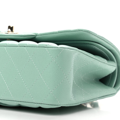 Chanel Caviar Quilted Small Double Flap Light Blue 9 of 9
