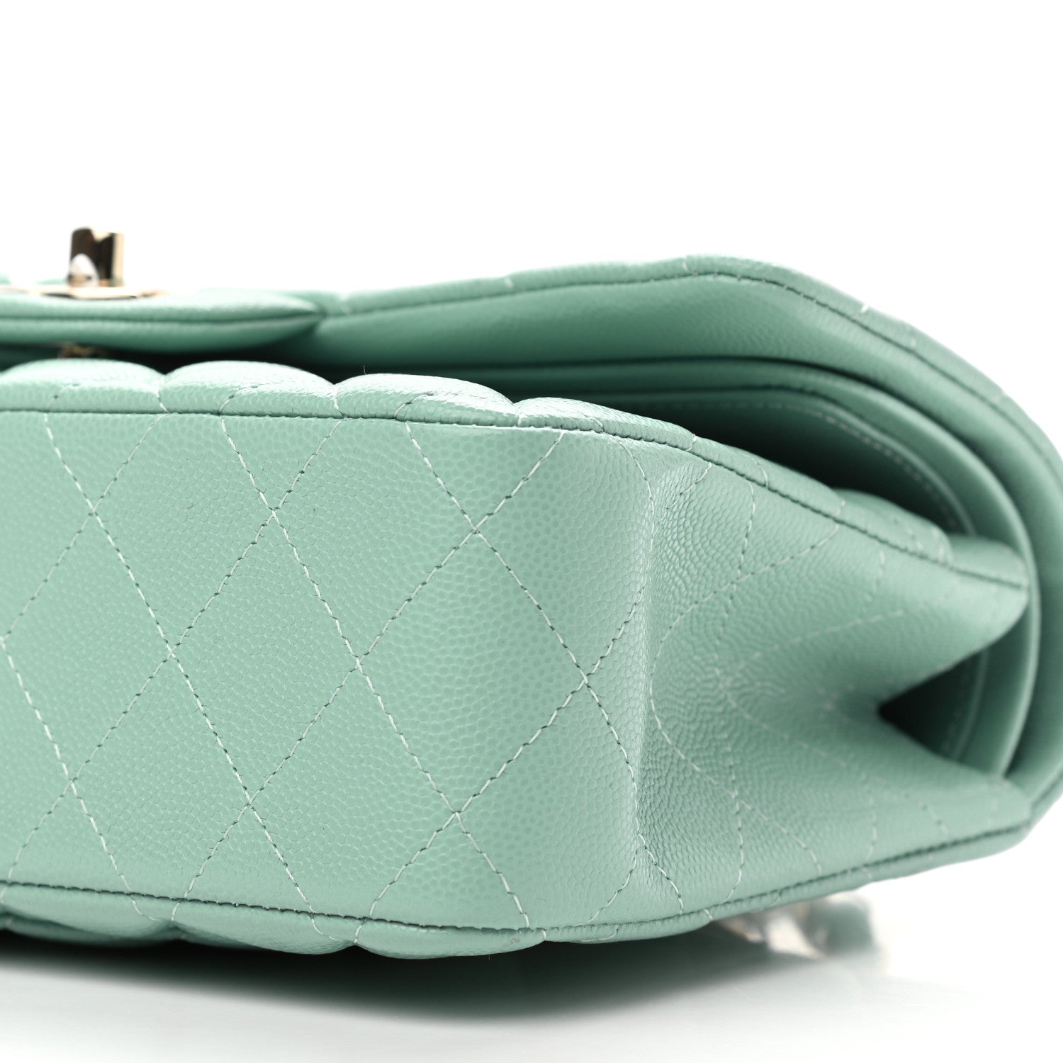 Chanel Caviar Quilted Small Double Flap Light Blue 10 of 10