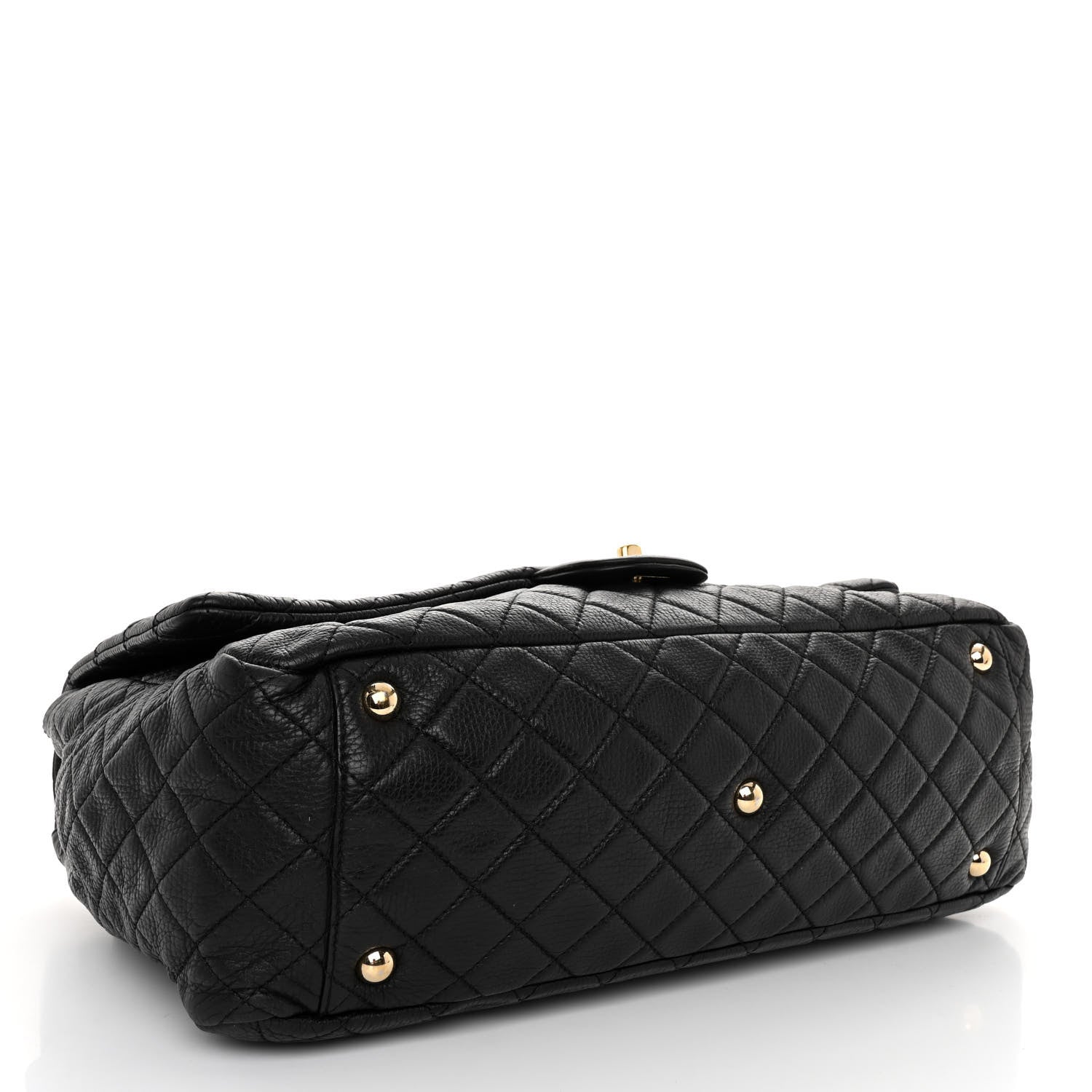 Chanel Calfskin Quilted XXL Travel Flap Bag Black 4 of 13