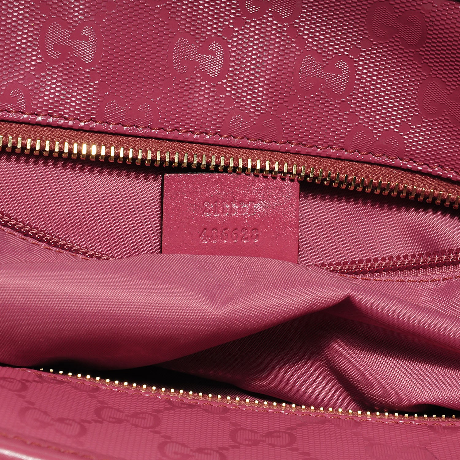 Gucci Imprime Monogram Medium Zippered Shopping Tote Vintage Rose 7 of 9