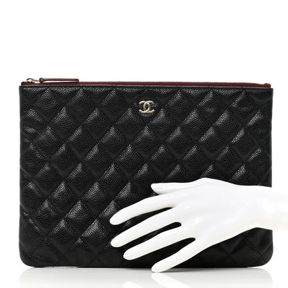 Chanel Caviar Quilted Medium Cosmetic Case Black 2 of 7