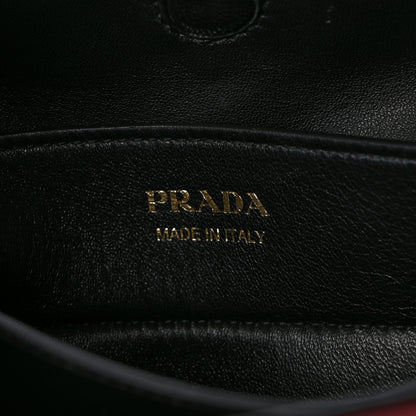 Prada Saffiano Cuir Medium Double Bag Fuoco Black 6 of 11