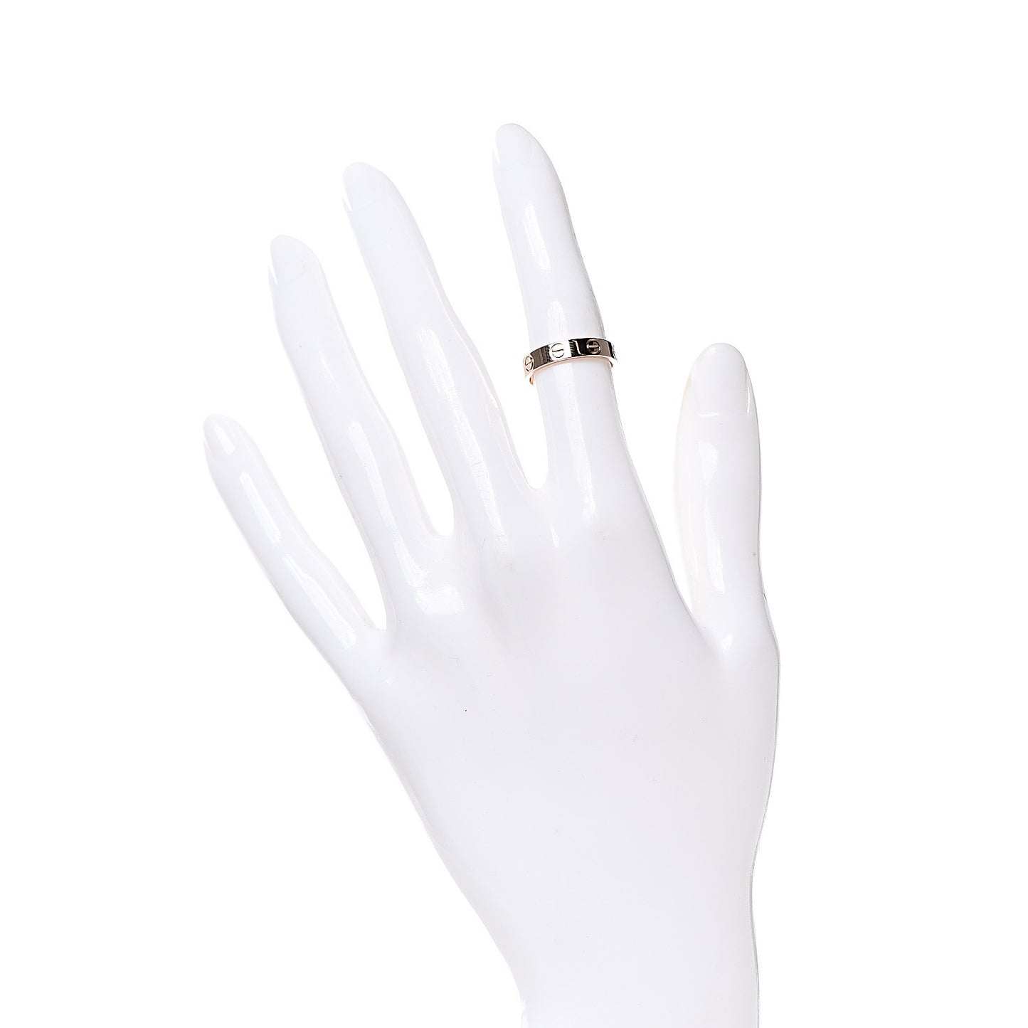 18K Pink Gold 3.5mm LOVE Wedding Band Ring 48 4.5