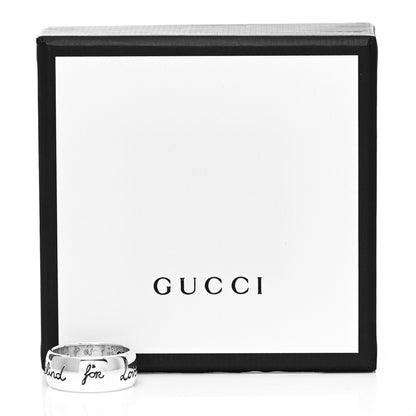Gucci Sterling Silver Wide Blind for Love Band Ring 57 8 6 of 6