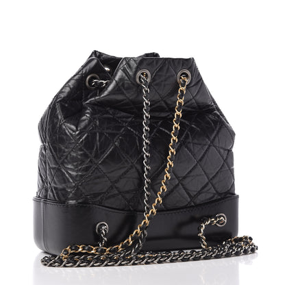 Chanel Aged Calfskin Quilted Small Gabrielle Backpack Black 3 of 10