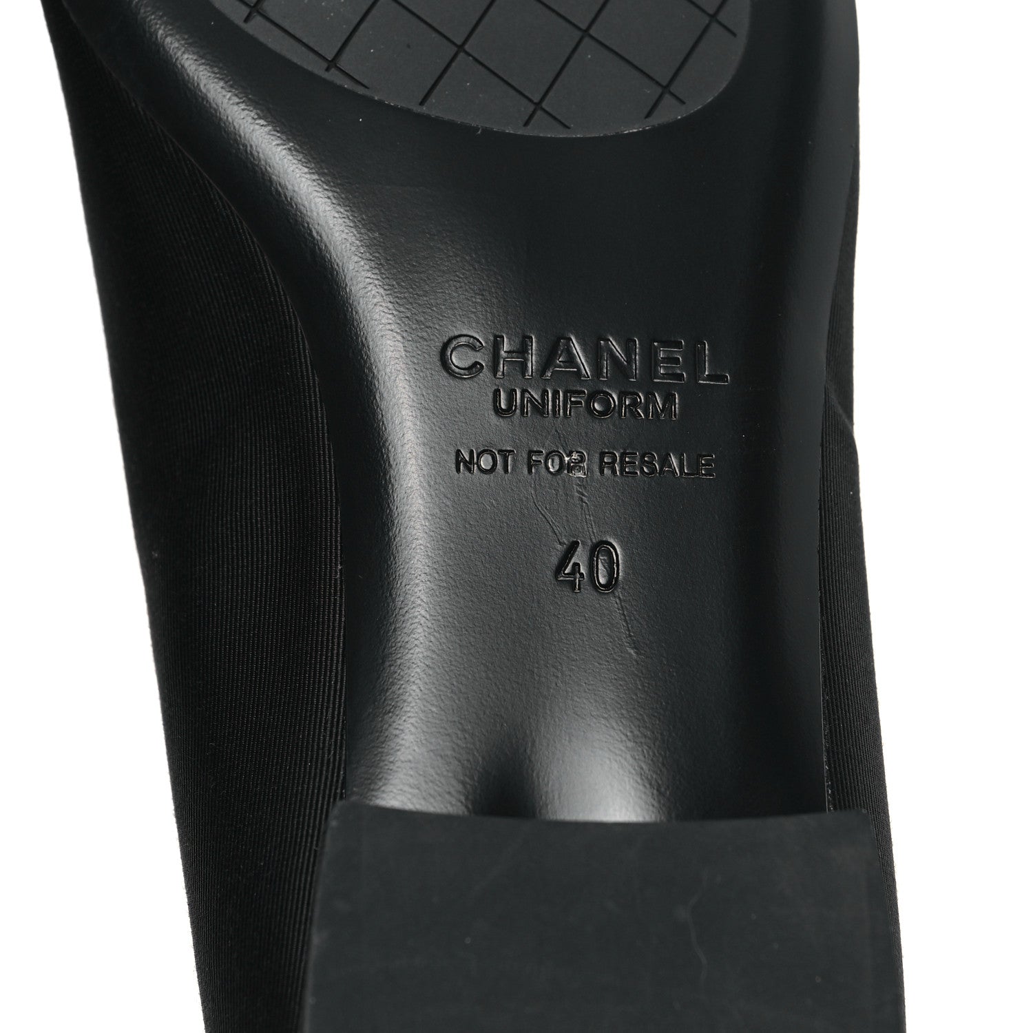 Chanel Grosgrain Cap Toe Uniform Ballerina Flats 40 Black 6 of 8