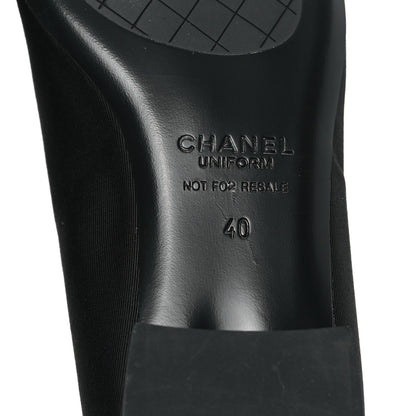 Chanel Grosgrain Cap Toe Uniform Ballerina Flats 40 Black 6 of 8