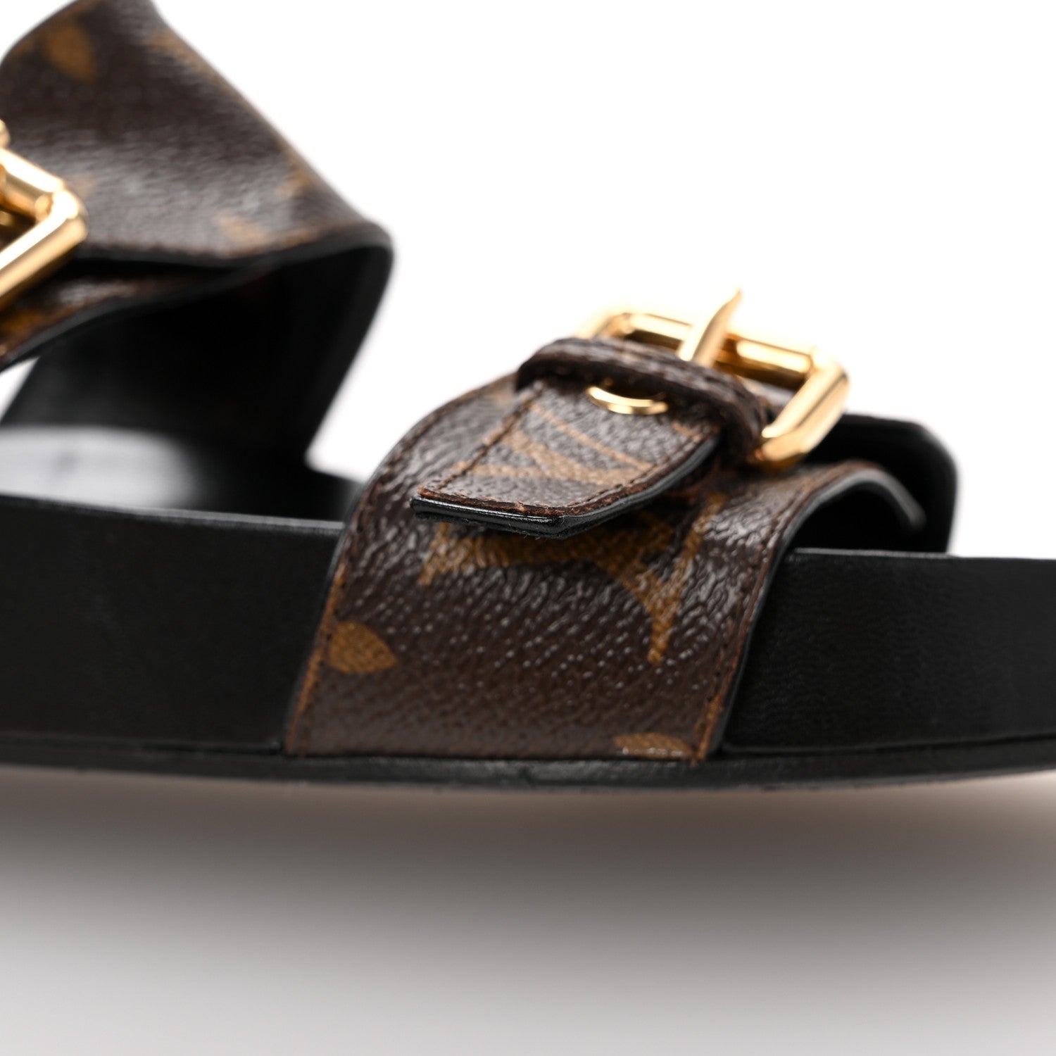 Louis Vuitton Monogram Bom Dia Mule Sandals 39 Black 10 of 11