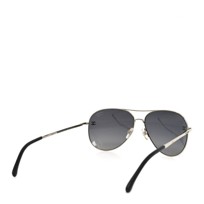 Chanel Aviator CC Sunglasses 4189-T-Q Black 7 of 14
