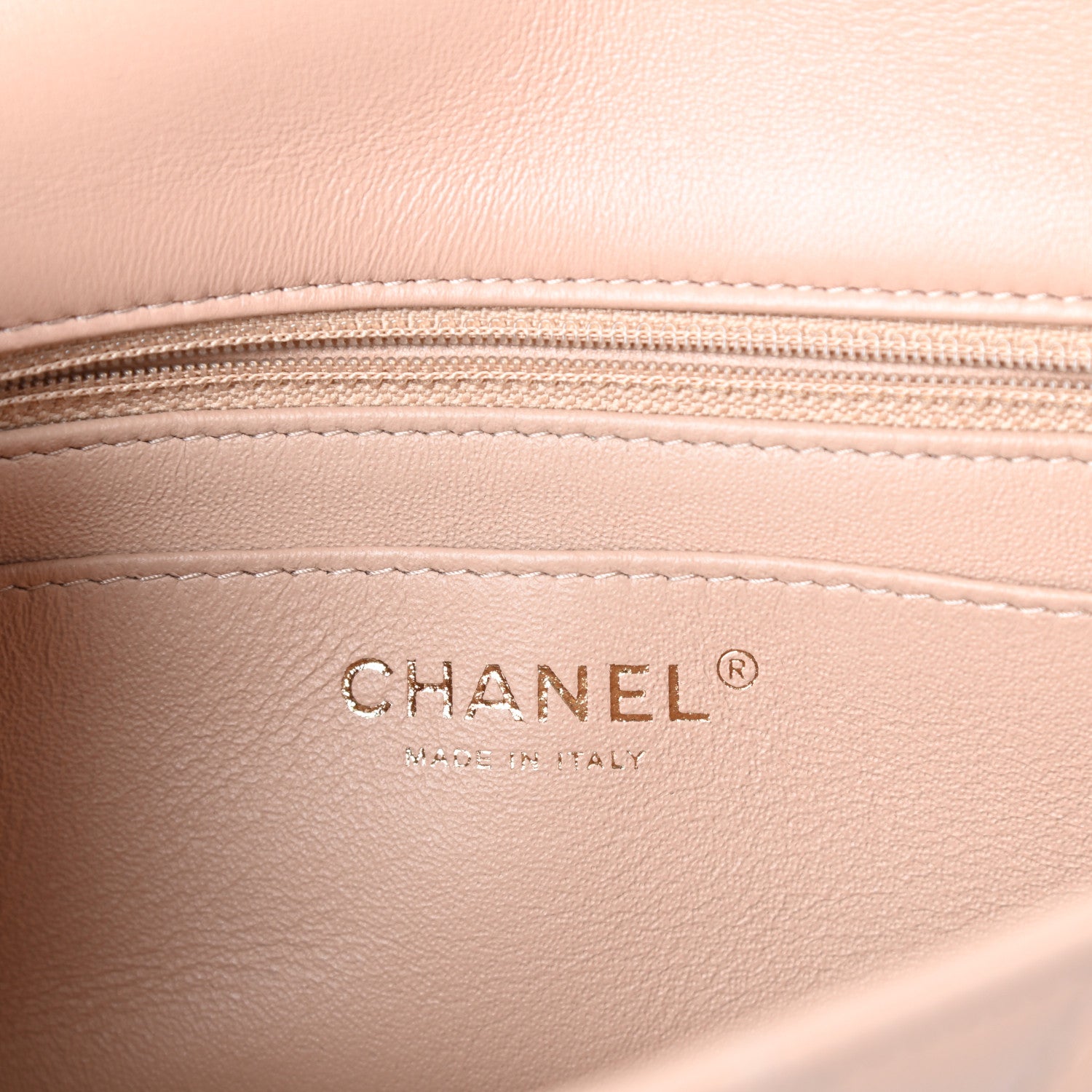 Chanel Lambskin Quilted Mini Rectangular Flap Beige 6 of 9