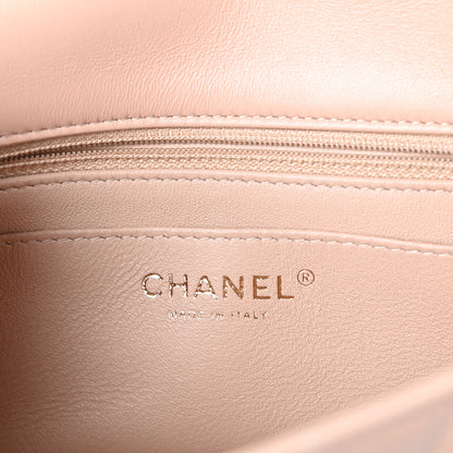 Chanel Lambskin Quilted Mini Rectangular Flap Beige 6 of 9