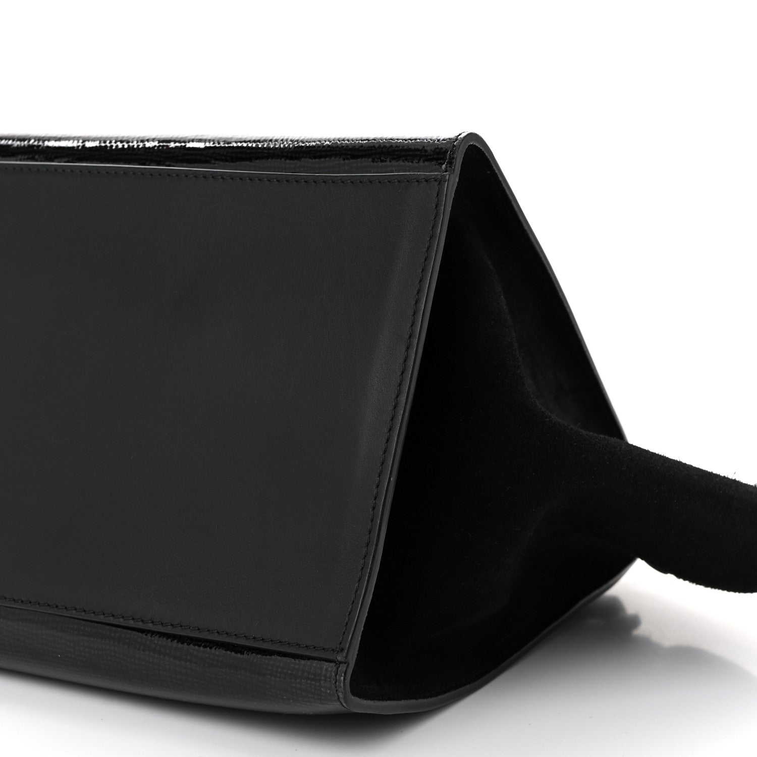 Celine Patent Suede Medium Trapeze Black 9 of 9