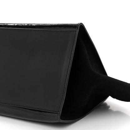 Celine Patent Suede Medium Trapeze Black 9 of 9