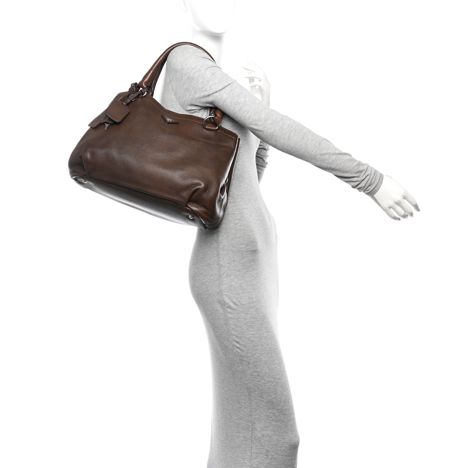 Prada Cervo Deerskin Tote Bruciato 2 of 11