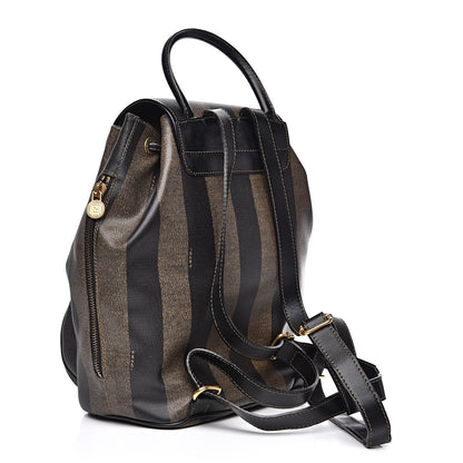 Fendi Coated Canvas Pequin Drawstring Backpack Tobacco 3 of 10