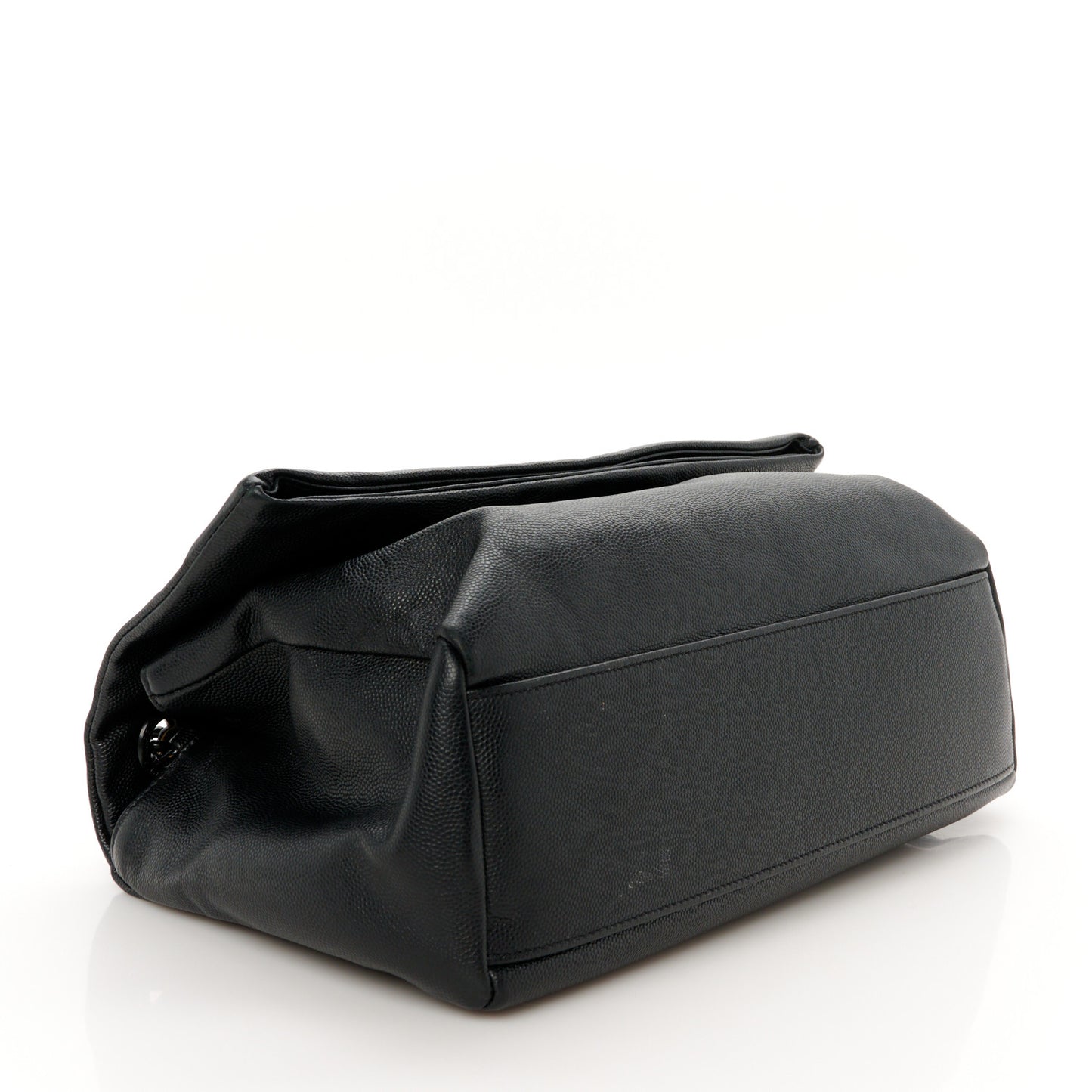 Grain De Poudre Medium West Hollywood Monogram Fold-Over Black