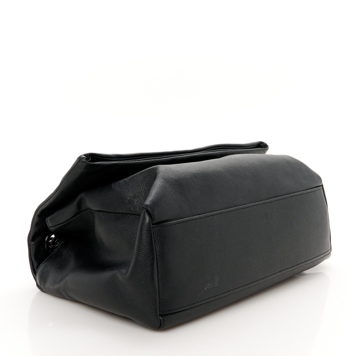 Saint Laurent Grain De Poudre Medium West Hollywood Monogram Fold-Over Black 4 of 11