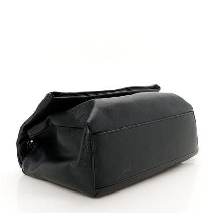 Saint Laurent Grain De Poudre Medium West Hollywood Monogram Fold-Over Black 4 of 11