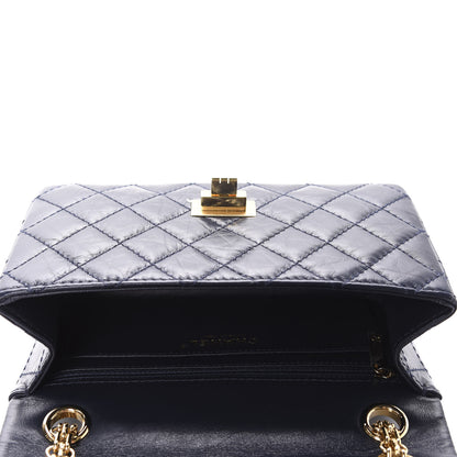 Chanel Aged Calfskin Quilted 2.55 Reissue Mini Flap Navy 5 of 11