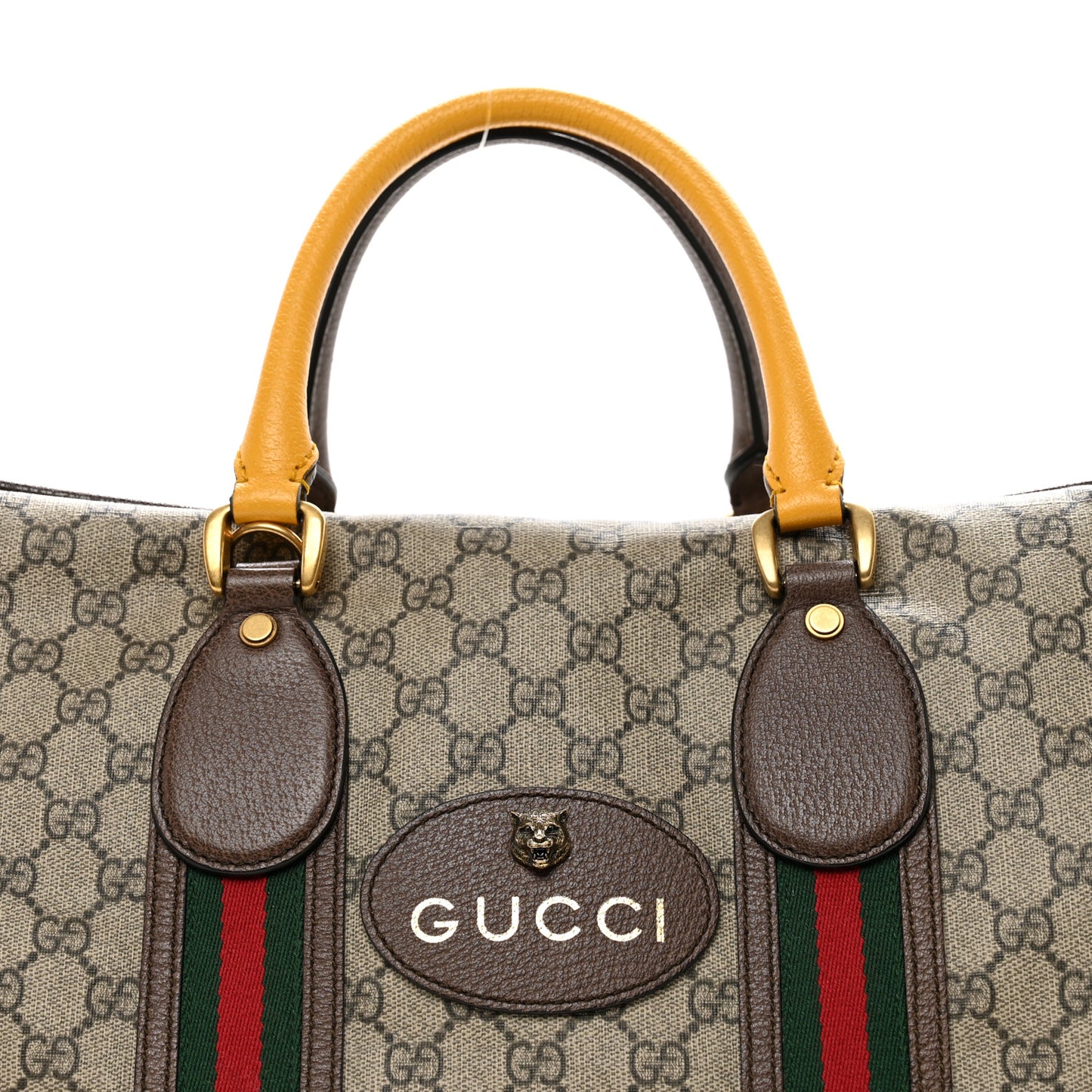 Soft GG Supreme Monogram Web Neo Vintage Duffle Bag Beige New Acero Crop