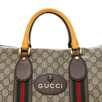 Gucci Soft GG Supreme Monogram Web Neo Vintage Duffle Bag Beige New Acero Crop 4 of 10
