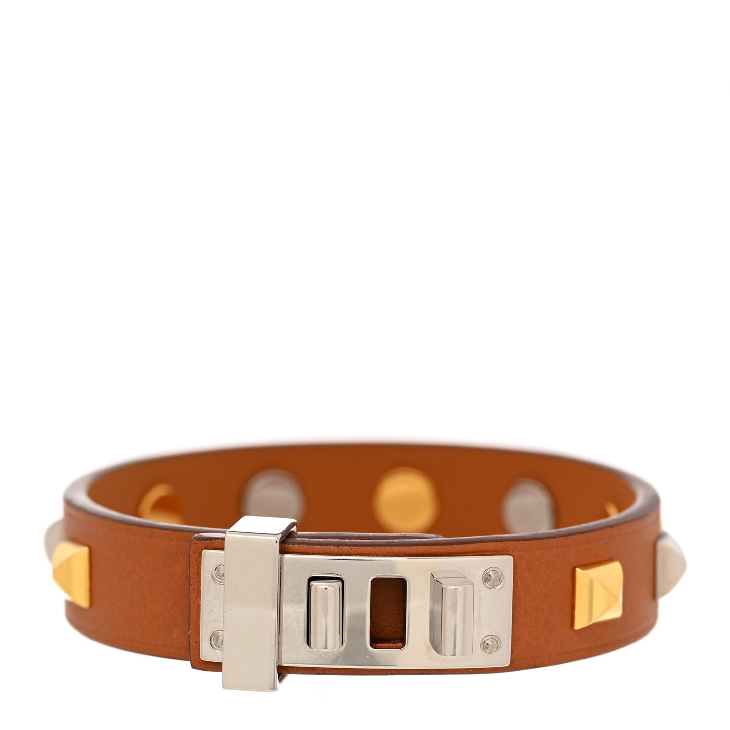 Swift Mini Dog Square Studded Bracelet T2 Gold
