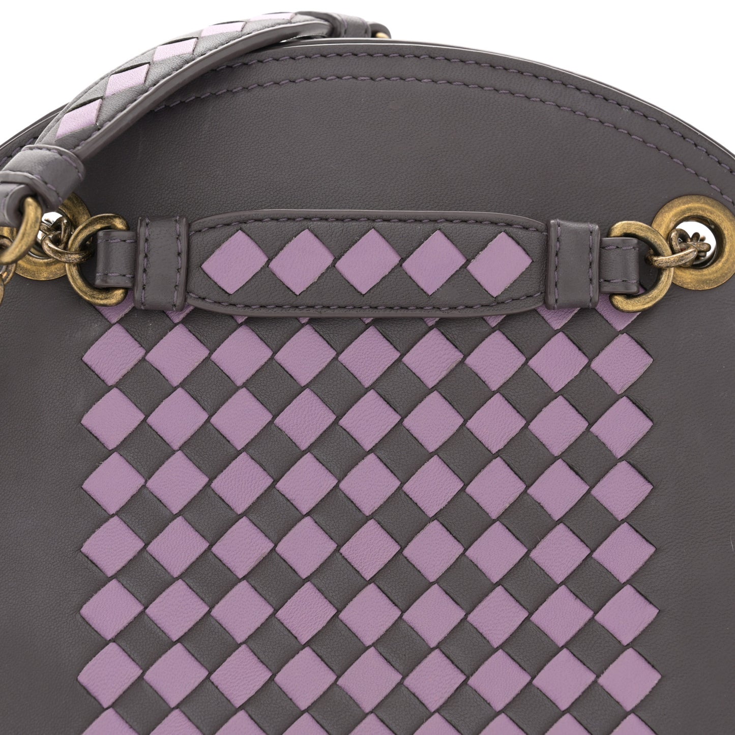 Nappa Intrecciato Chain Wallet Quetsche Wisteria