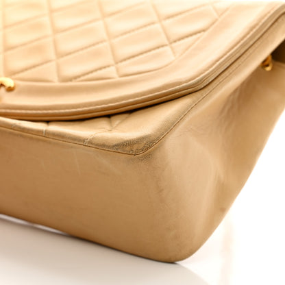 Chanel Lambskin Quilted Medium Single Flap Beige 12 of 16