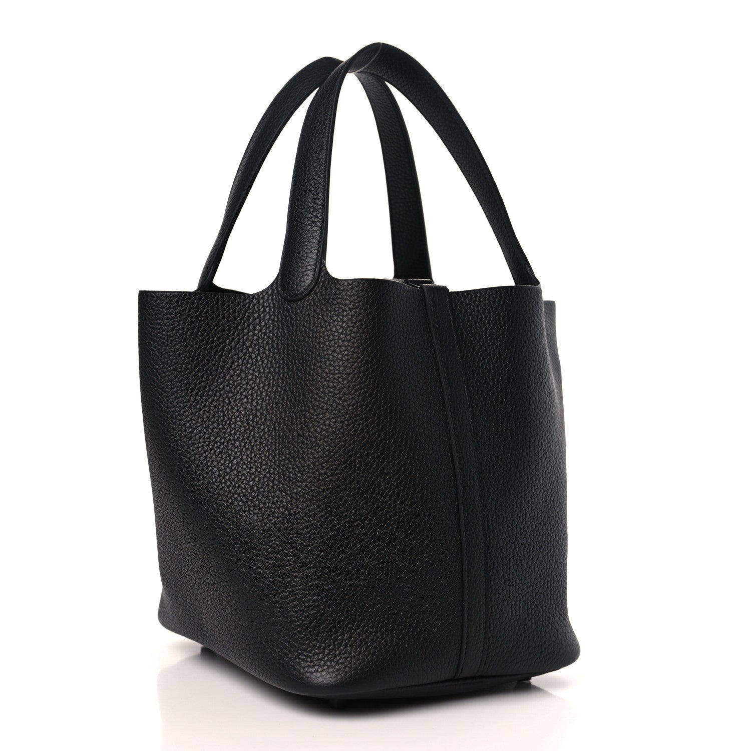 Hermes Taurillon Clemence Monochrome Picotin Lock 22 MM Black 3 of 9
