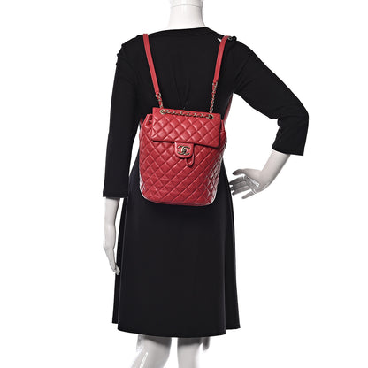 Chanel Lambskin Quilted Small Urban Spirit Backpack Dark Pink 2 of 7