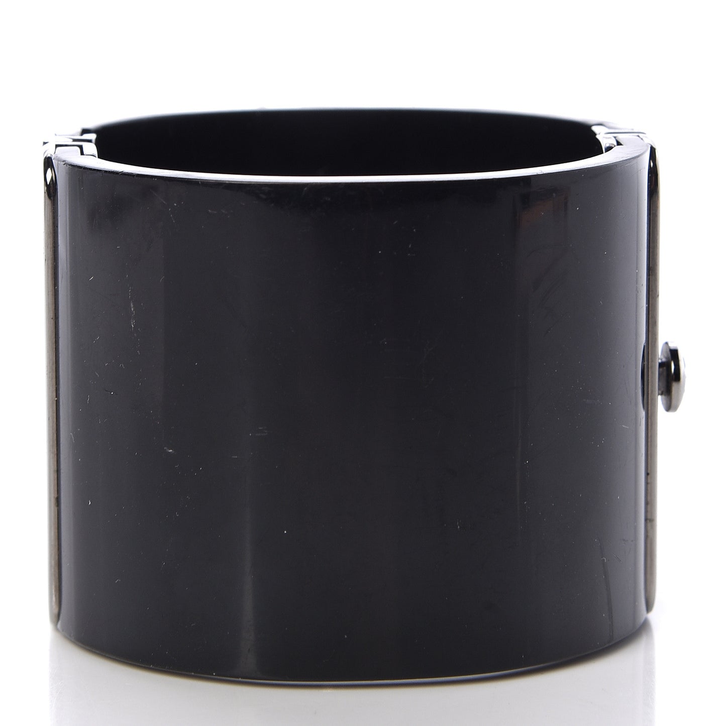 Resin Enamel CC Cabochon Cuff Black