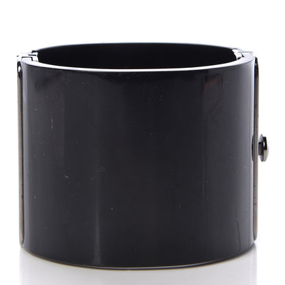 Chanel Resin Enamel CC Cabochon Cuff Black 3 of 4