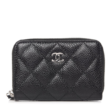 Chanel Caviar Quilted Zip Coin Purse Black 1 of 8