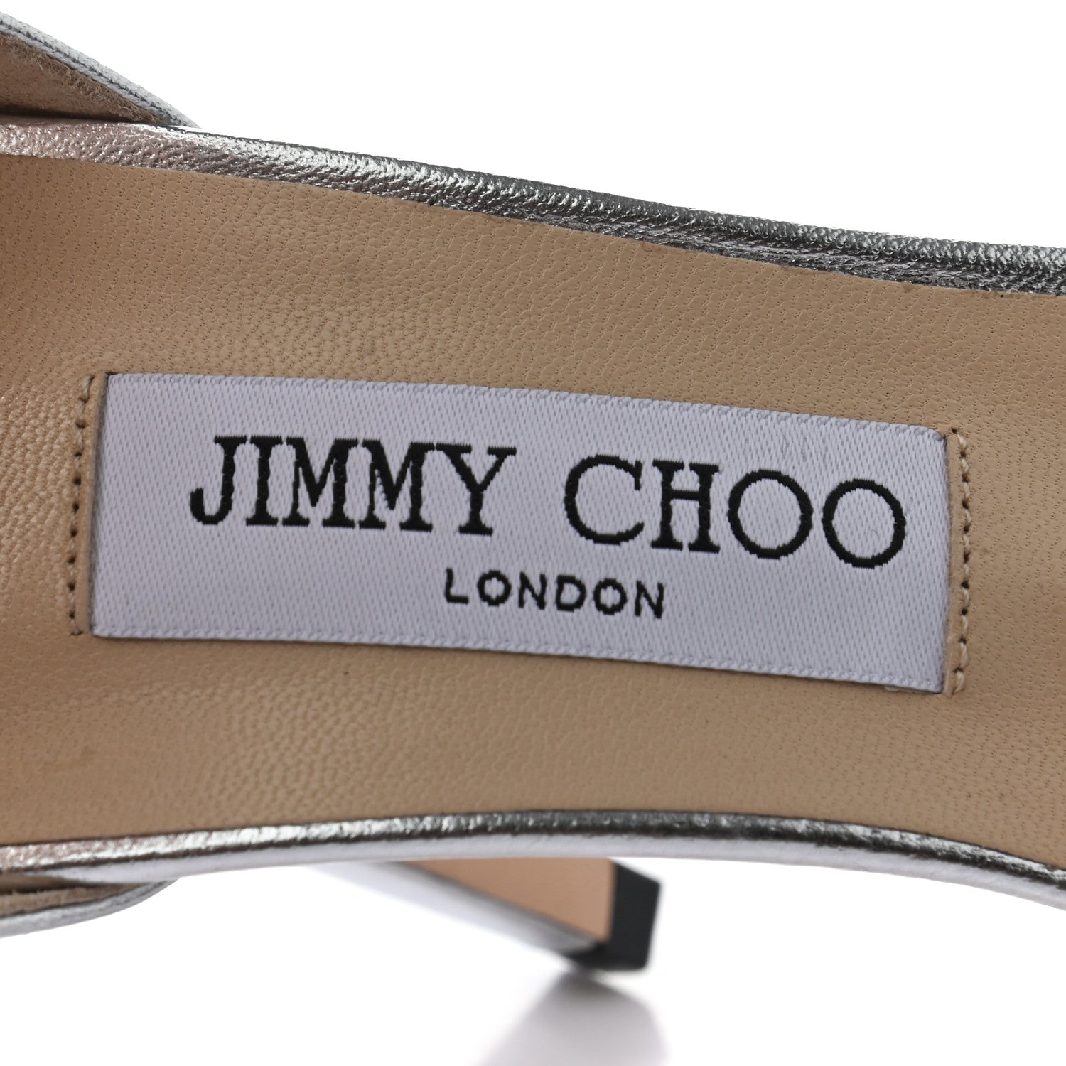 Jimmy Choo Metallic Nappa Crystal Viola 100 High Heel Sandals 38 Silver 6 of 6