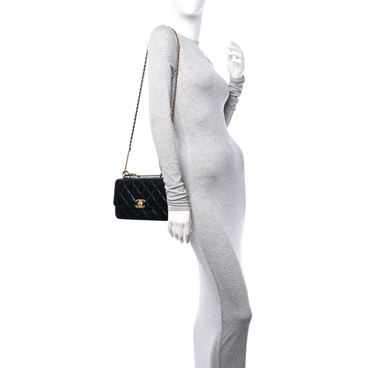 Chanel Calfskin Quilted Perfect Fit Flap Black 2 of 11