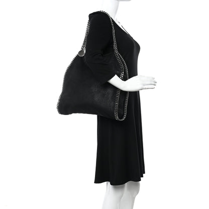 Stella McCartney Shaggy Deer Small Falabella Fold Over Tote Black 2 of 9