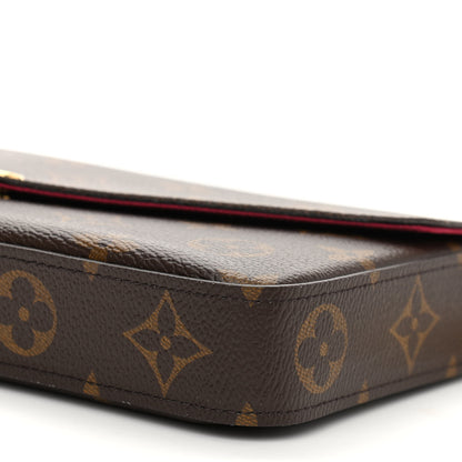 Louis Vuitton Monogram Pochette Felicie Chain Wallet Fuchsia 20 of 29