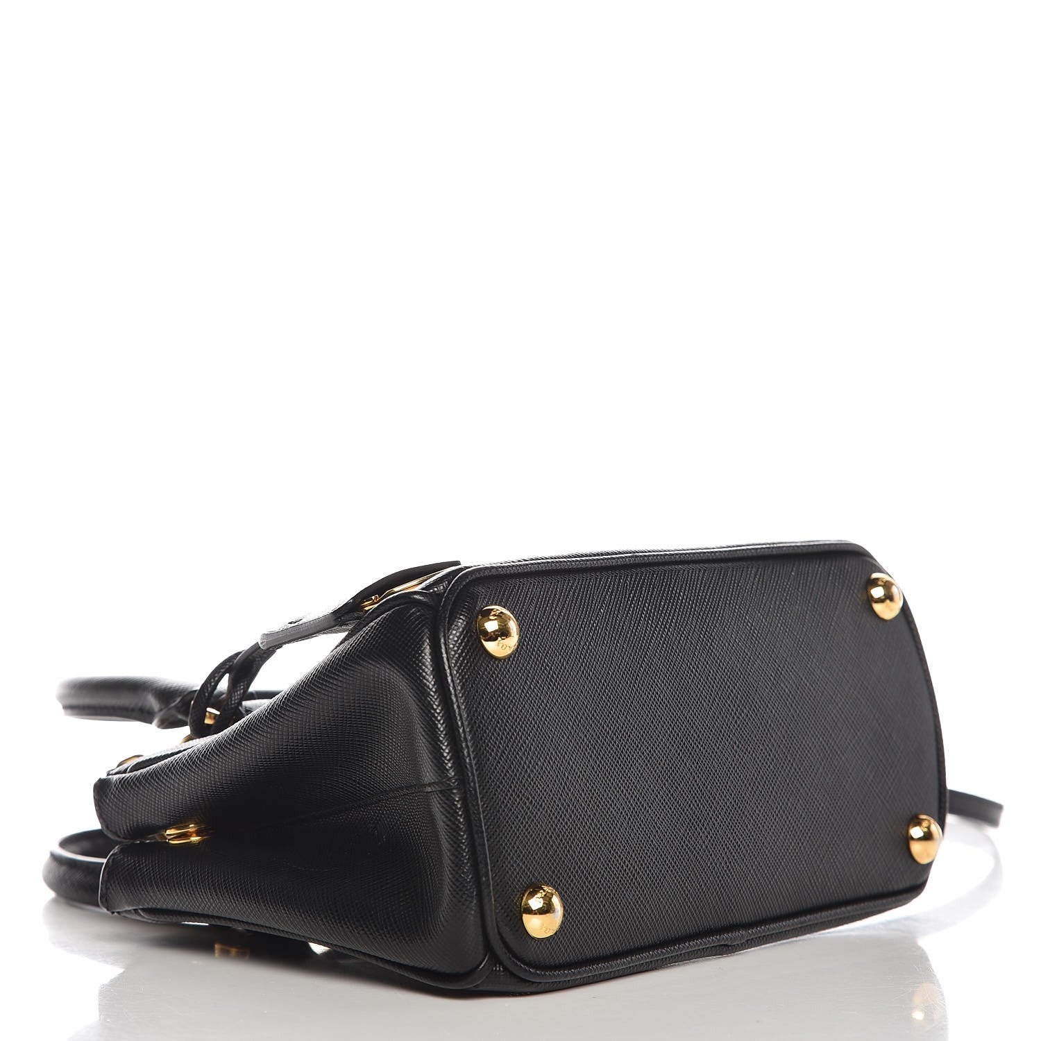 Prada Saffiano Micro Galleria Double Zip Tote Nero Black 4 of 9