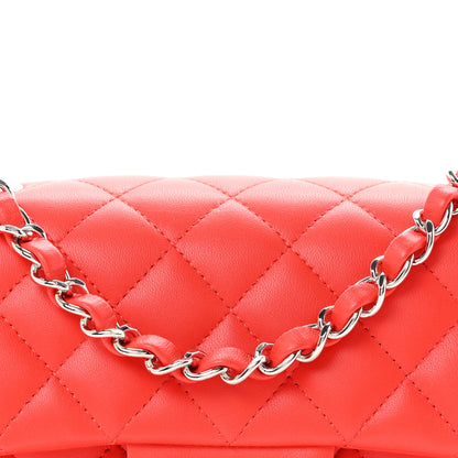 Chanel Lambskin Quilted Mini Rectangular Flap Red 8 of 11