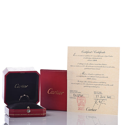 Cartier 18K Pink Gold Diamond 4mm LOVE Wedding Band Ring 54 6.75 6 of 6