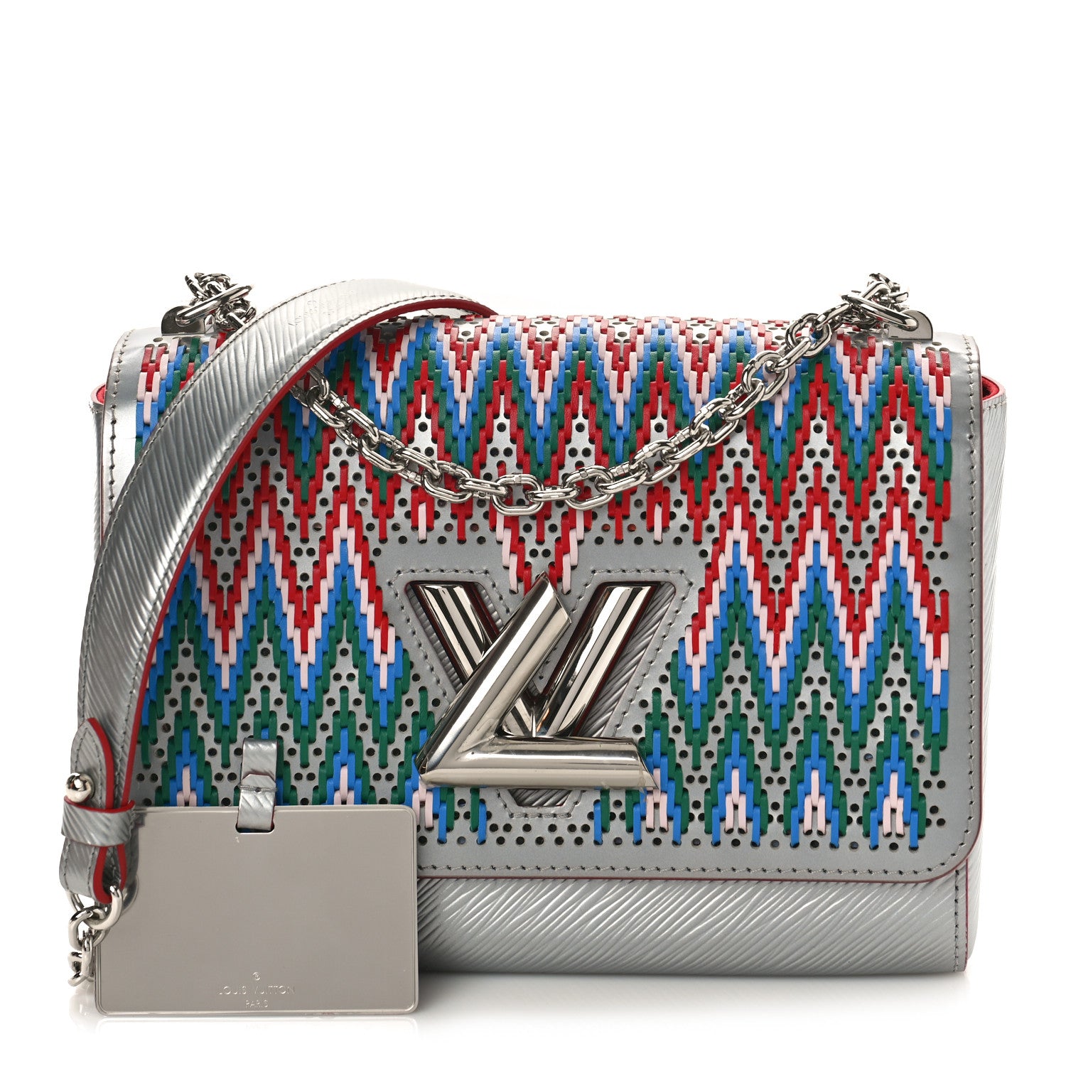 Louis Vuitton Epi Braided Twist Shoulder Bag MM Rainbow Silver 1 of 8