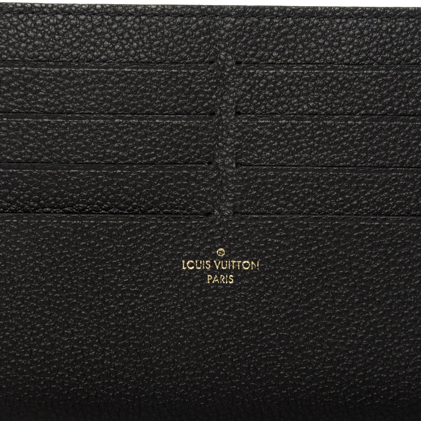 Calfskin Felicie Chain Wallet Card Holder Insert Black