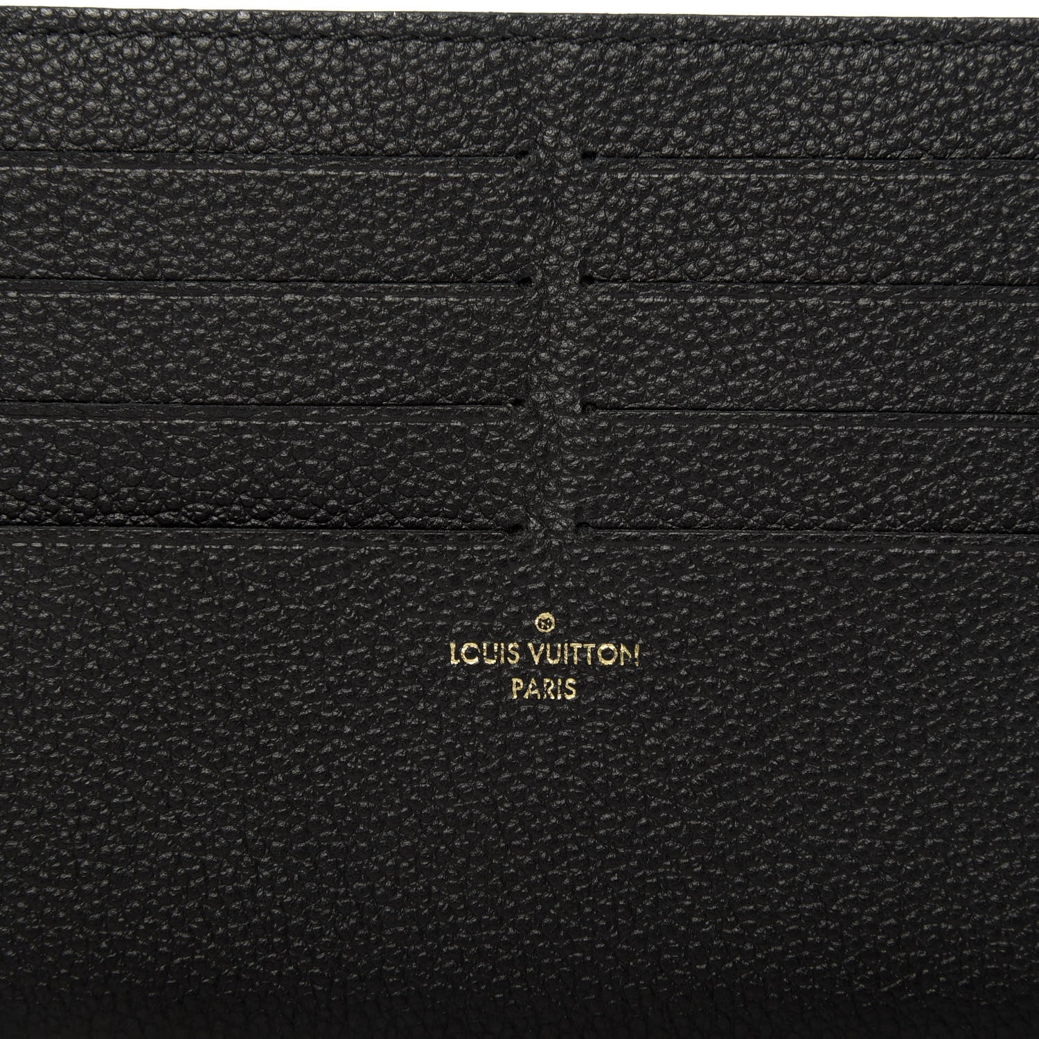 Louis Vuitton Calfskin Felicie Chain Wallet Card Holder Insert Black 6 of 6