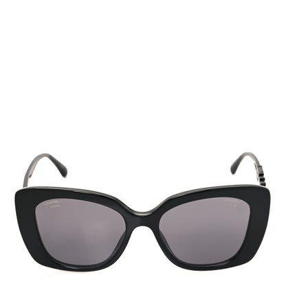 Chanel Acetate Strass Polarized Square Sunglasses 5422-B Black 2 of 7