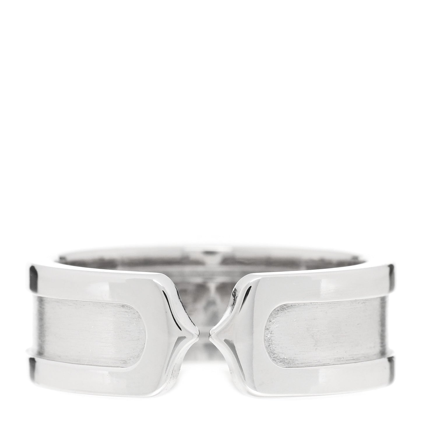 18K White Gold 6.5mm C De Cartier Ring 51 5.75