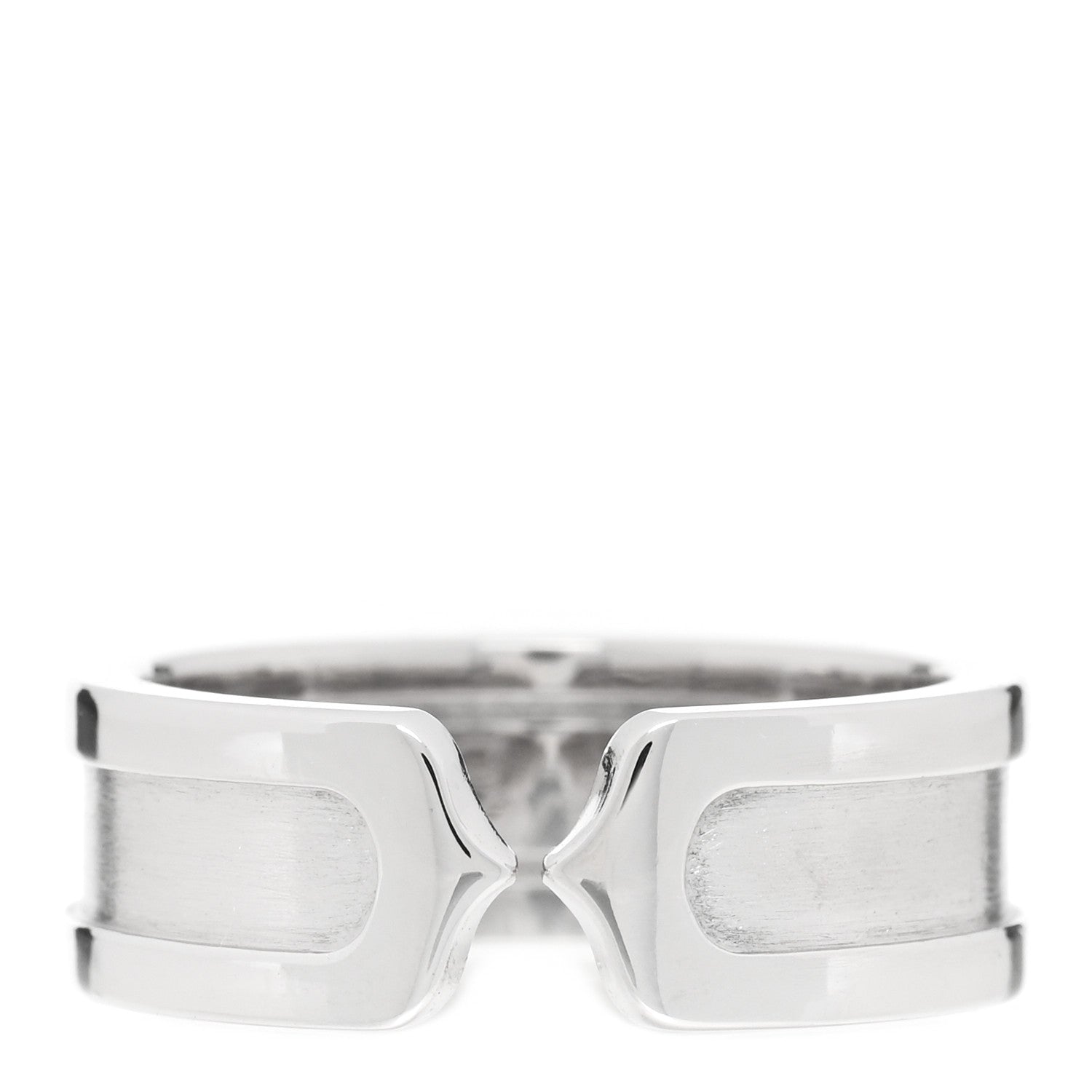 Cartier 18K White Gold 6.5mm C De Cartier Ring 51 5.75 1 of 4