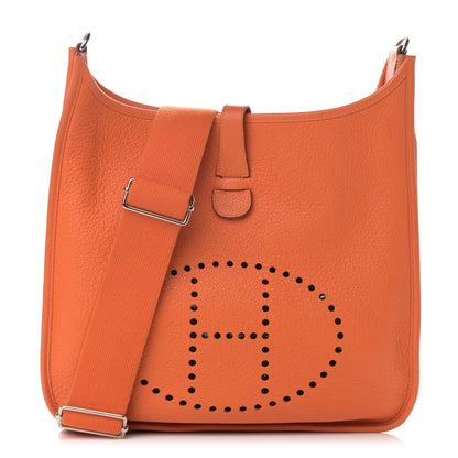 Hermes Taurillon Clemence Evelyne III GM Orange 1 of 17