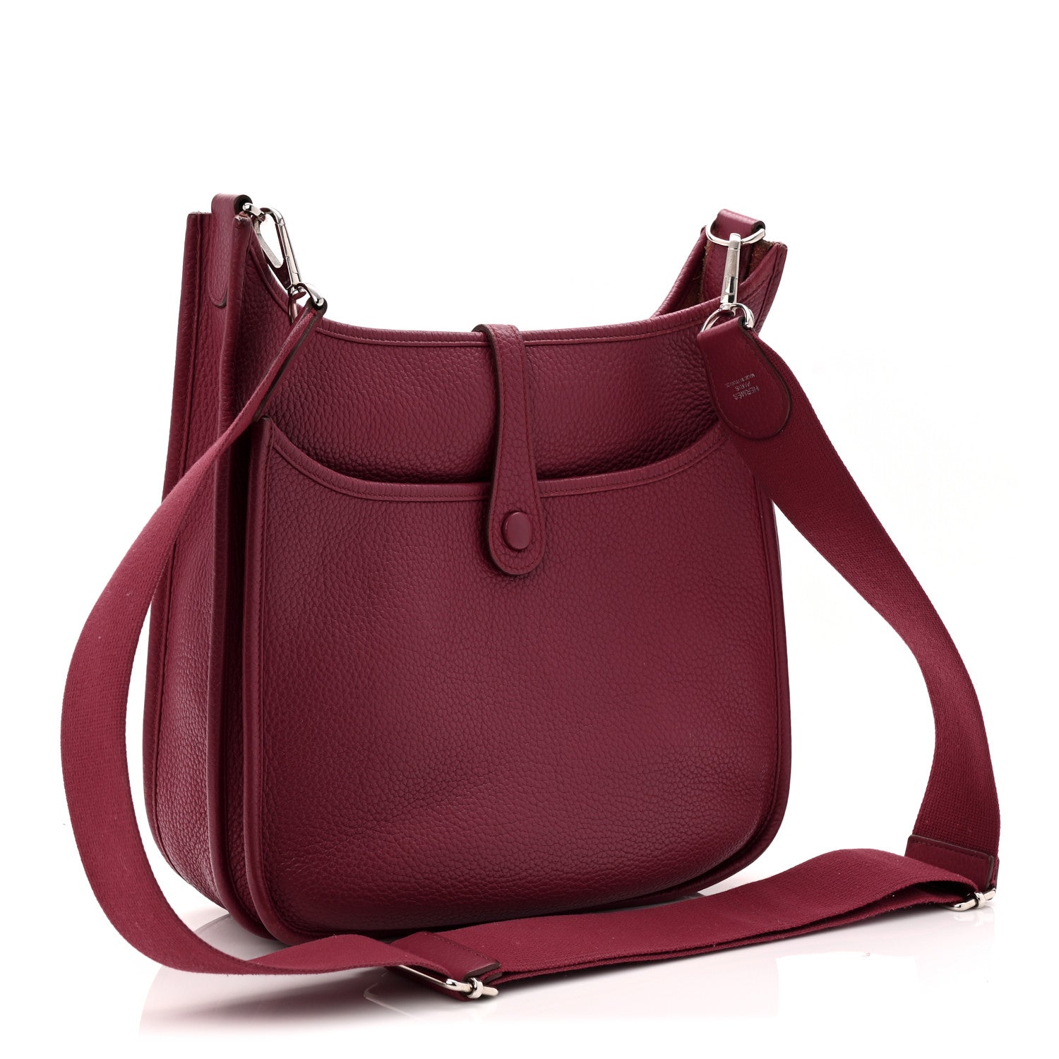Hermes Taurillon Clemence EVELYNE III PM Rouge Grenat 3 of 11