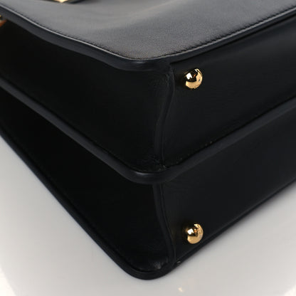 Fendi Vitello Seta Shiny Nappa Medium Peekaboo I SEE U Satchel Black Light Rose 9 of 10